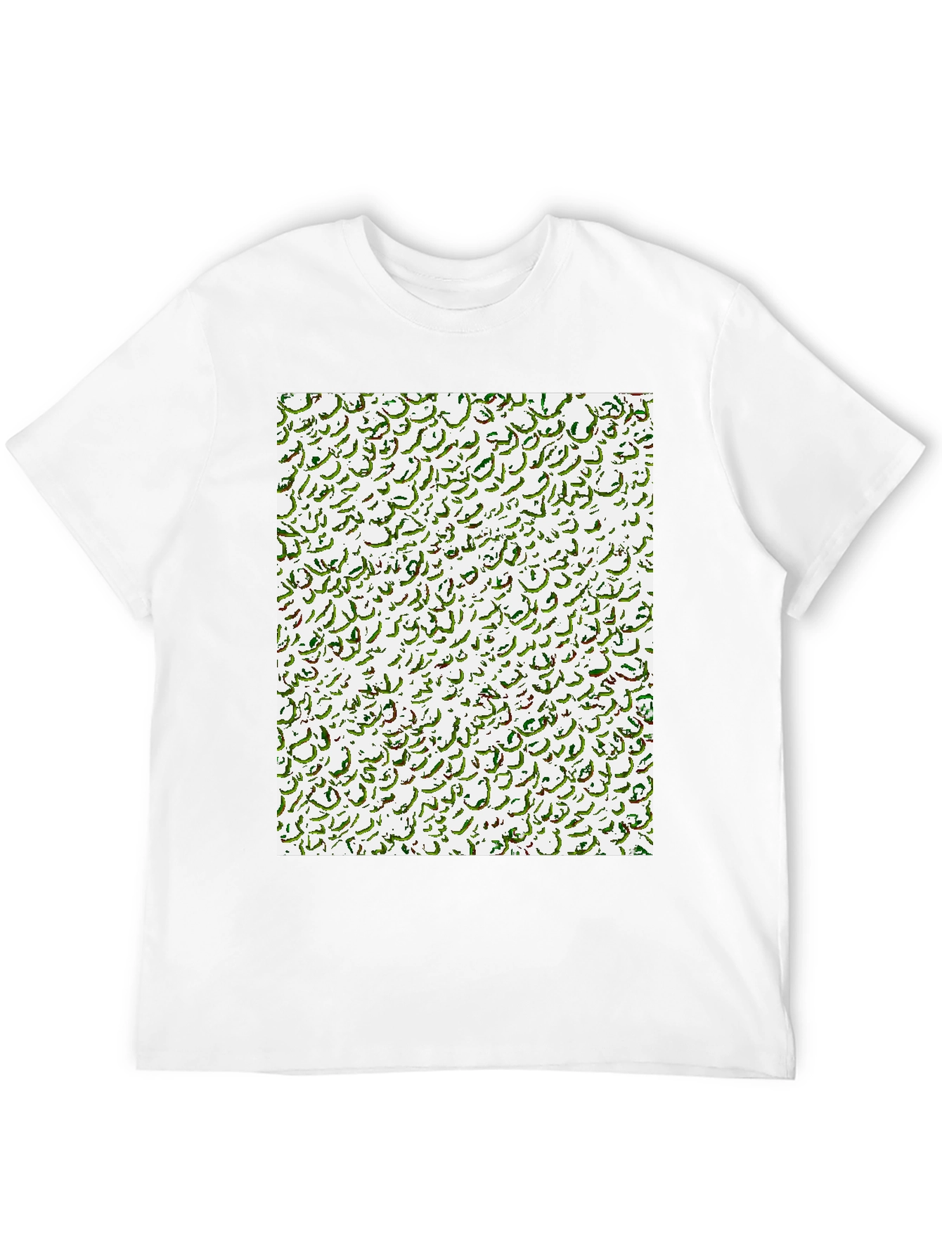 Abstract Calligraphy Print Black T-Shirt