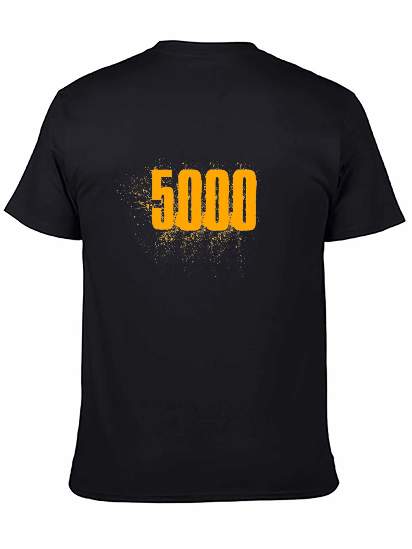 5000 Graphic Tee - Black Cotton Blend T-Shirt