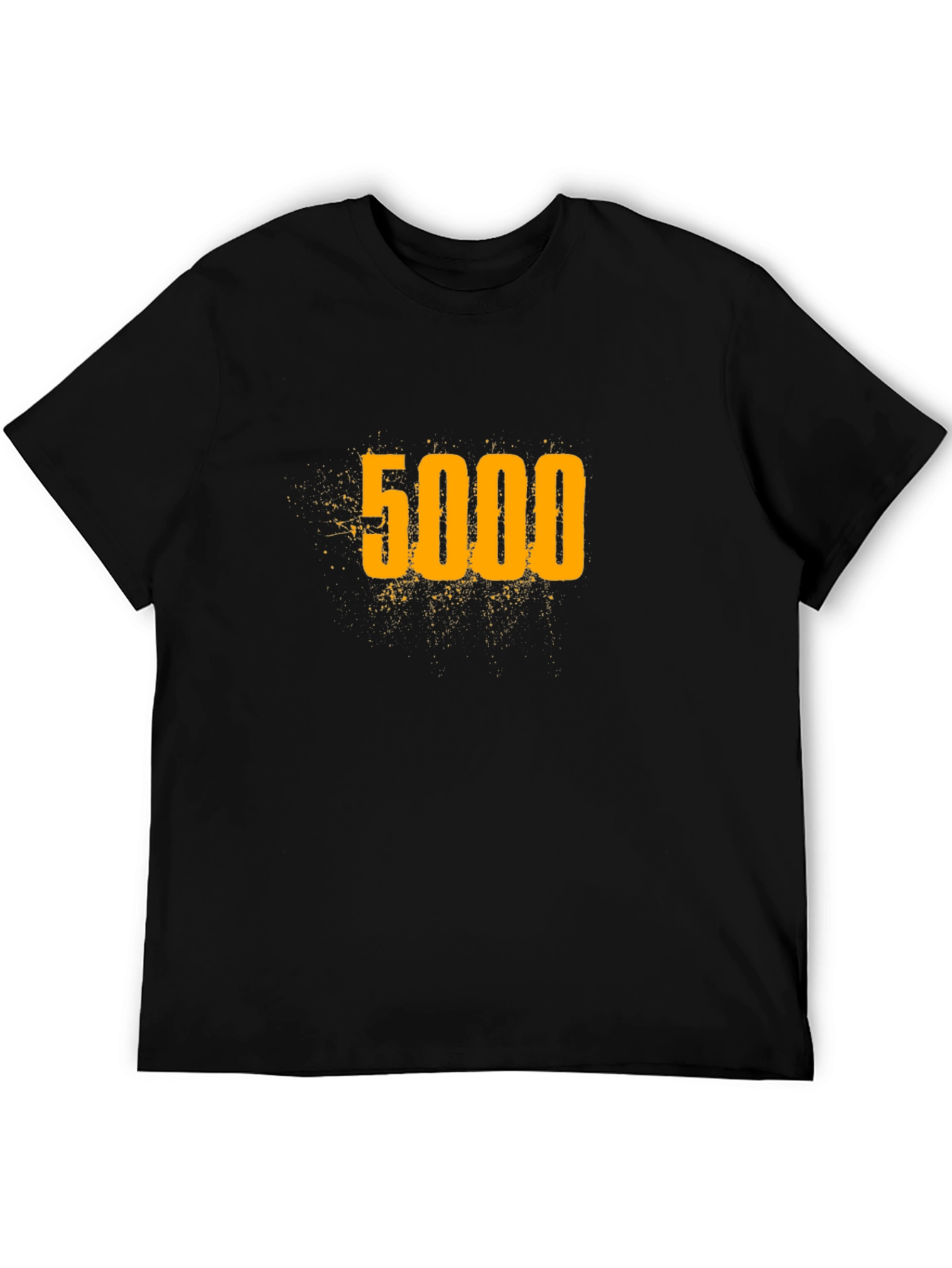5000 Graphic Tee - Black Cotton Blend T-Shirt