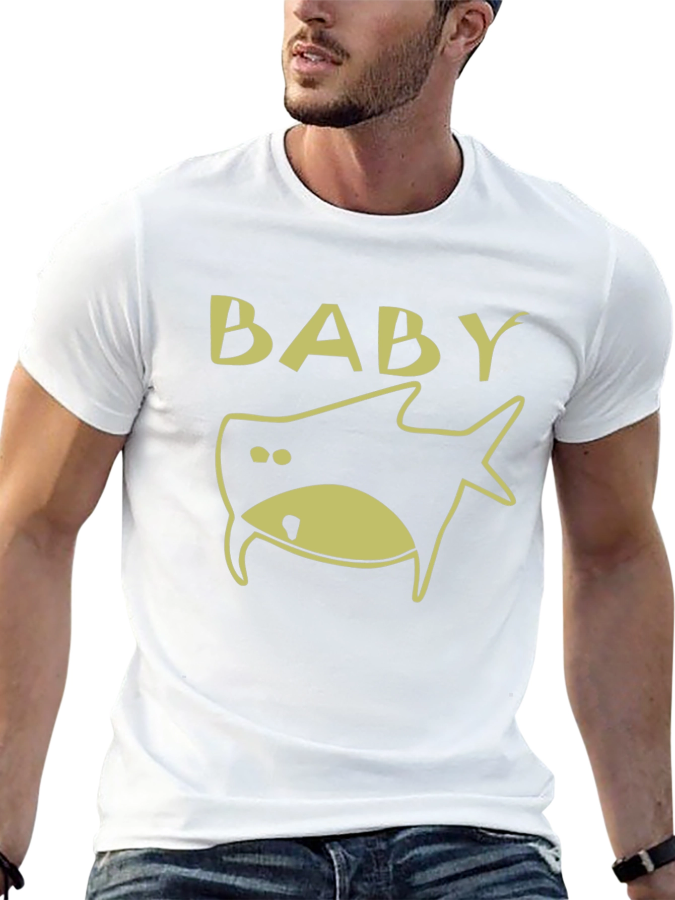 Baby Shark Graphic Tee - Black Cotton T-Shirt