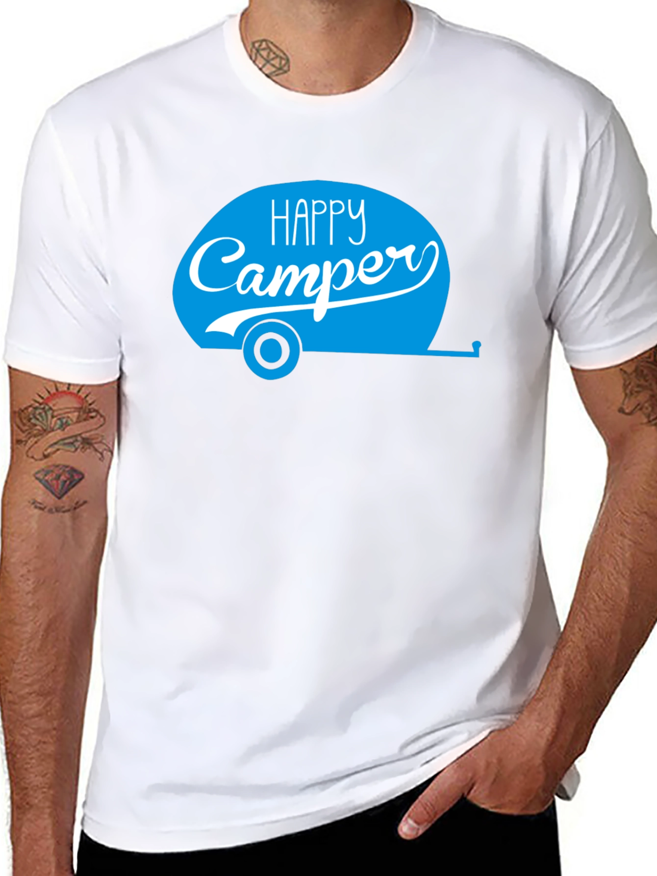 Happy Camper Graphic T-Shirt - Camping Apparel