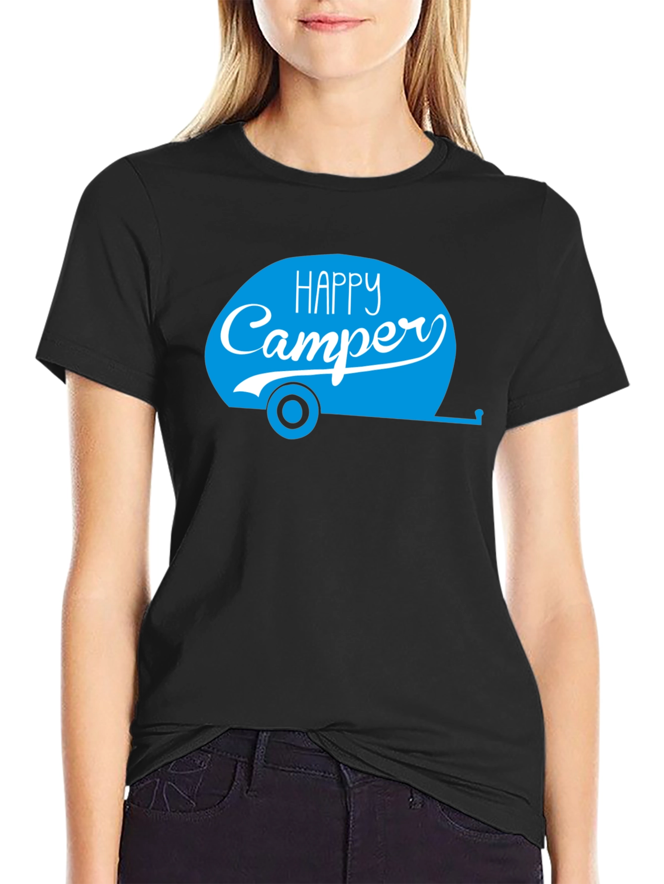 Happy Camper Graphic T-Shirt - Camping Apparel