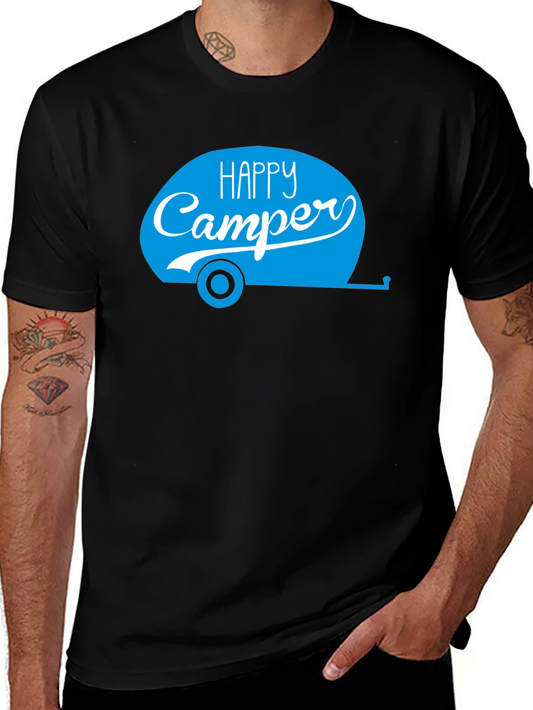 Happy Camper Graphic T-Shirt - Camping Apparel