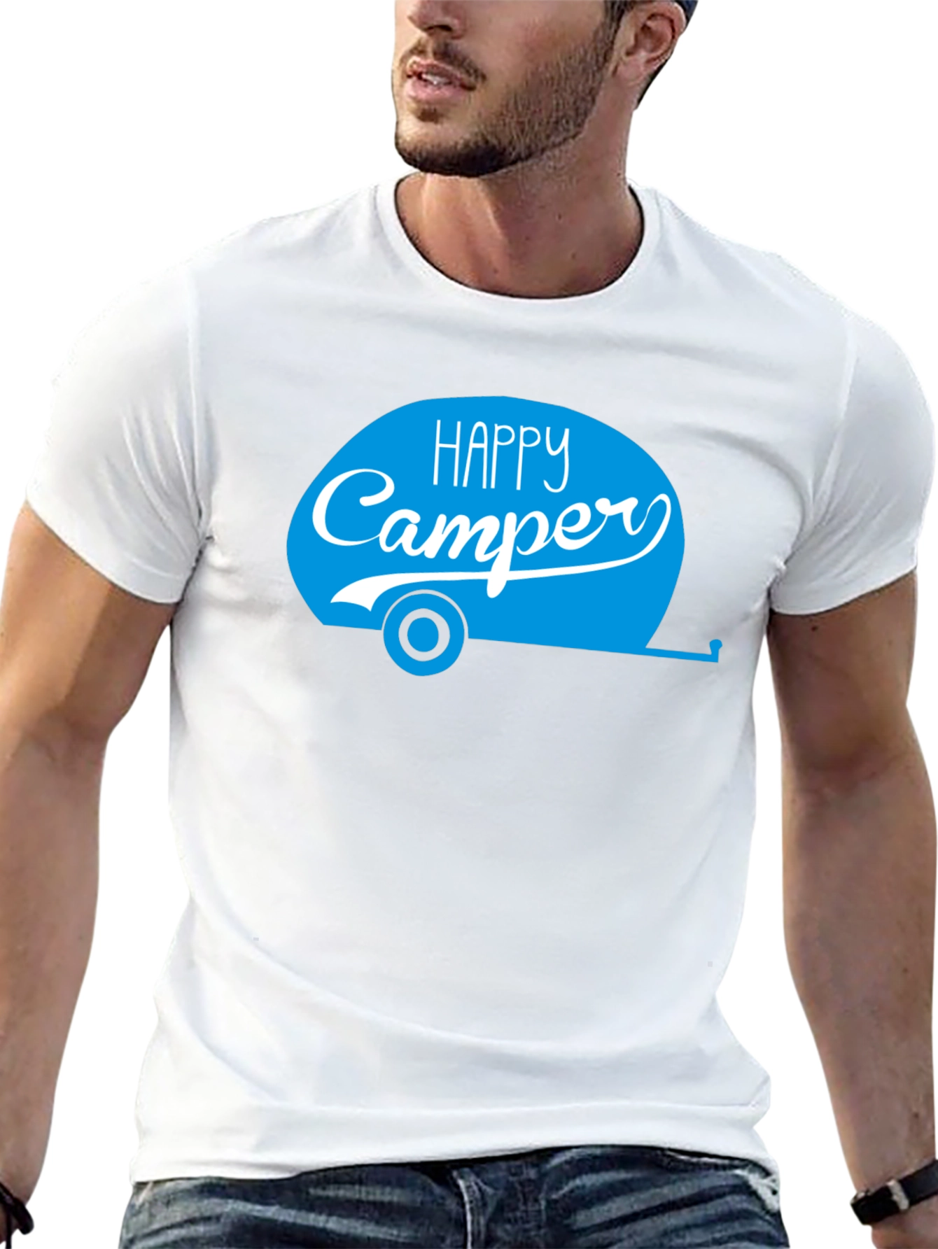 Happy Camper Graphic T-Shirt - Camping Apparel