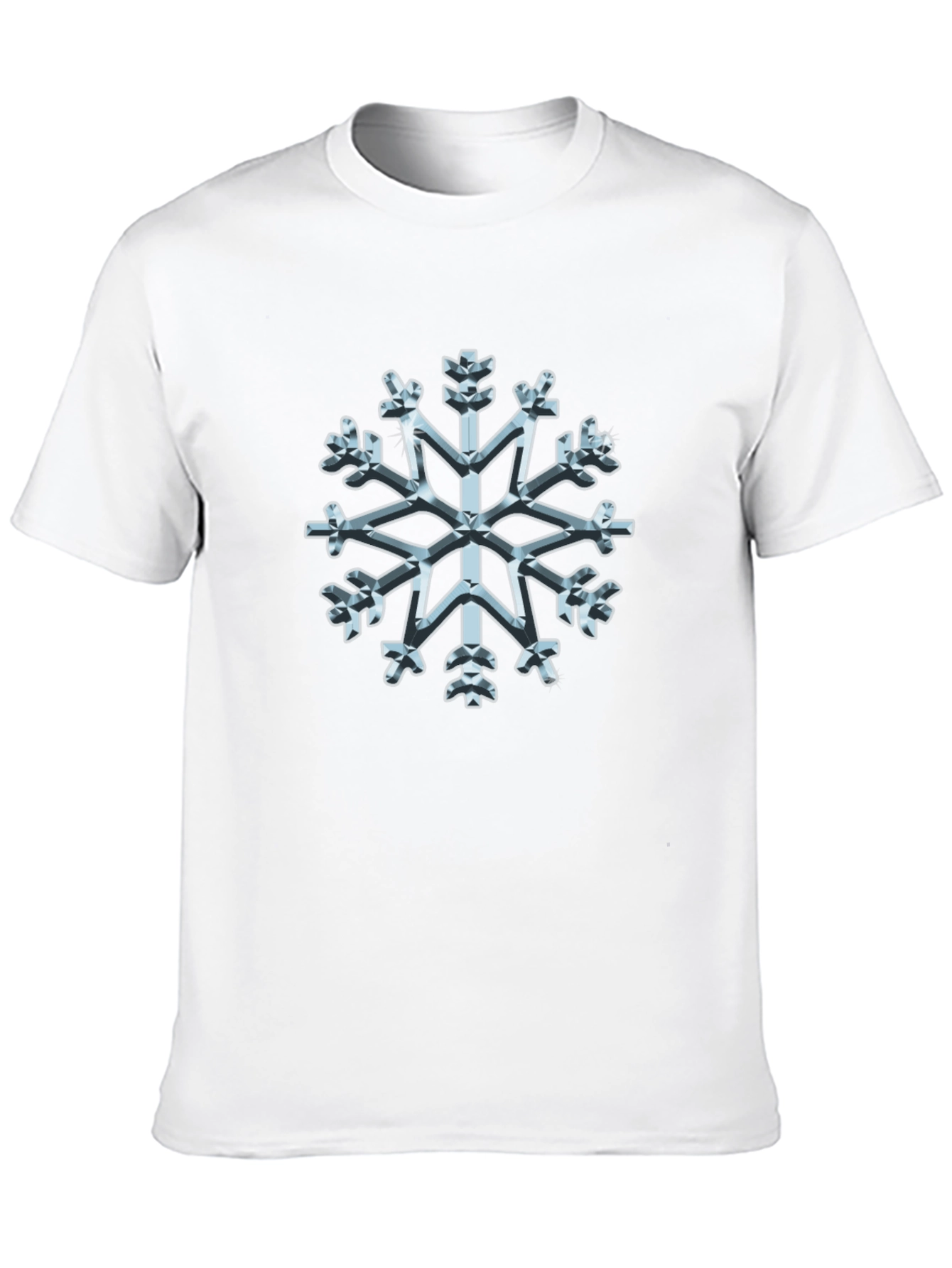 3D Snowflake Graphic Tee - Winter Holiday Style