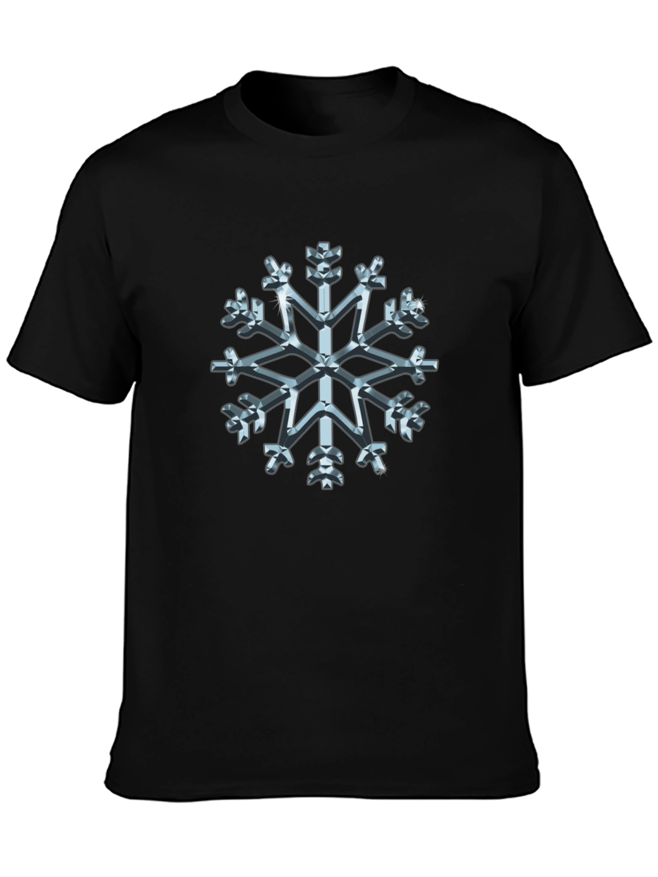 3D Snowflake Graphic Tee - Winter Holiday Style