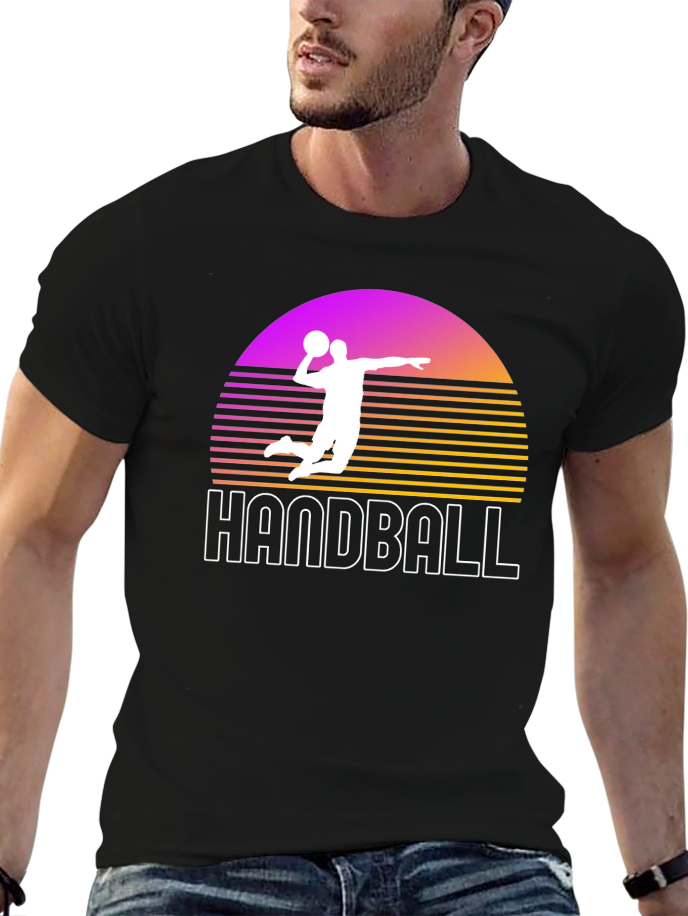 Handball Sunset Graphic T-Shirt