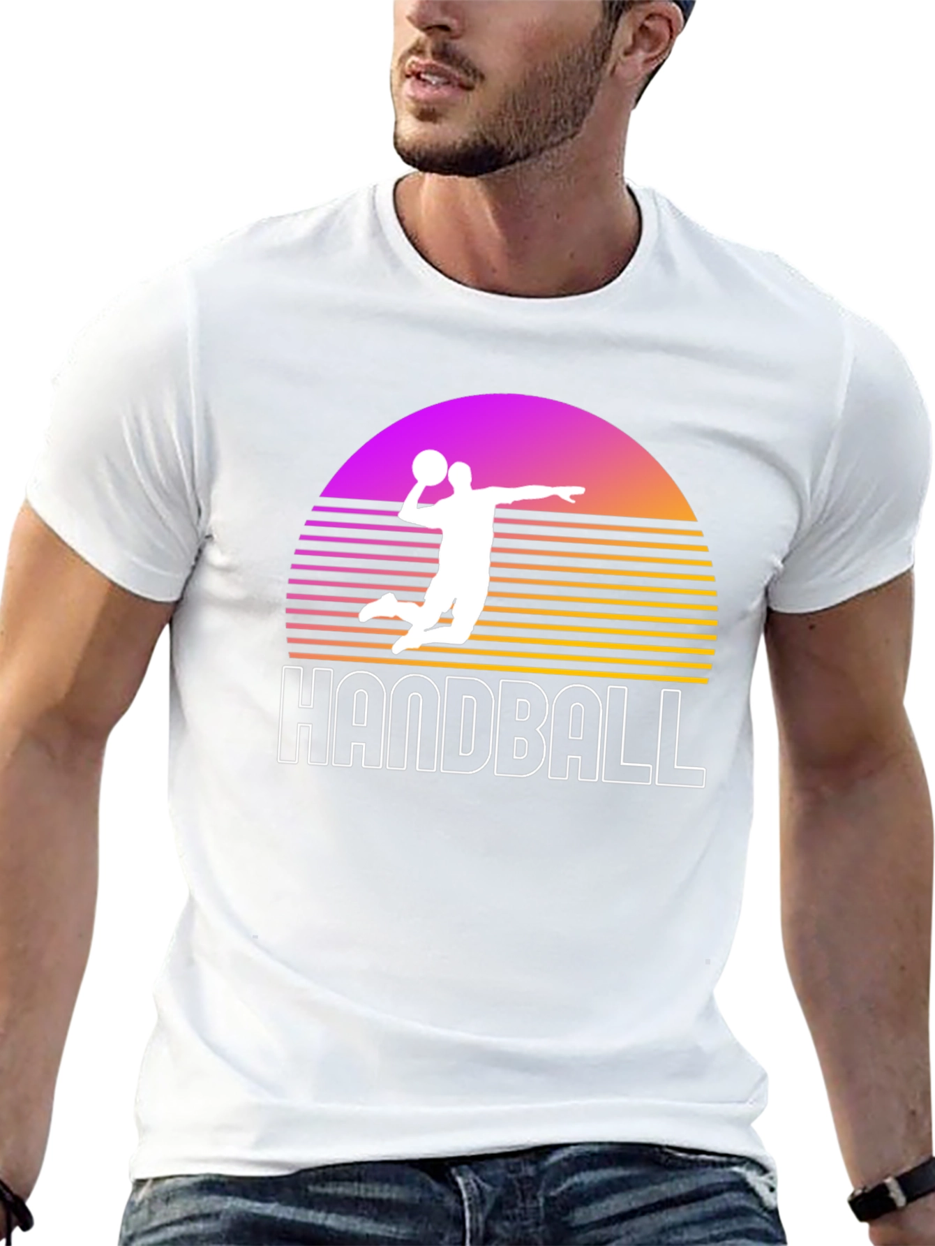Handball Sunset Graphic T-Shirt