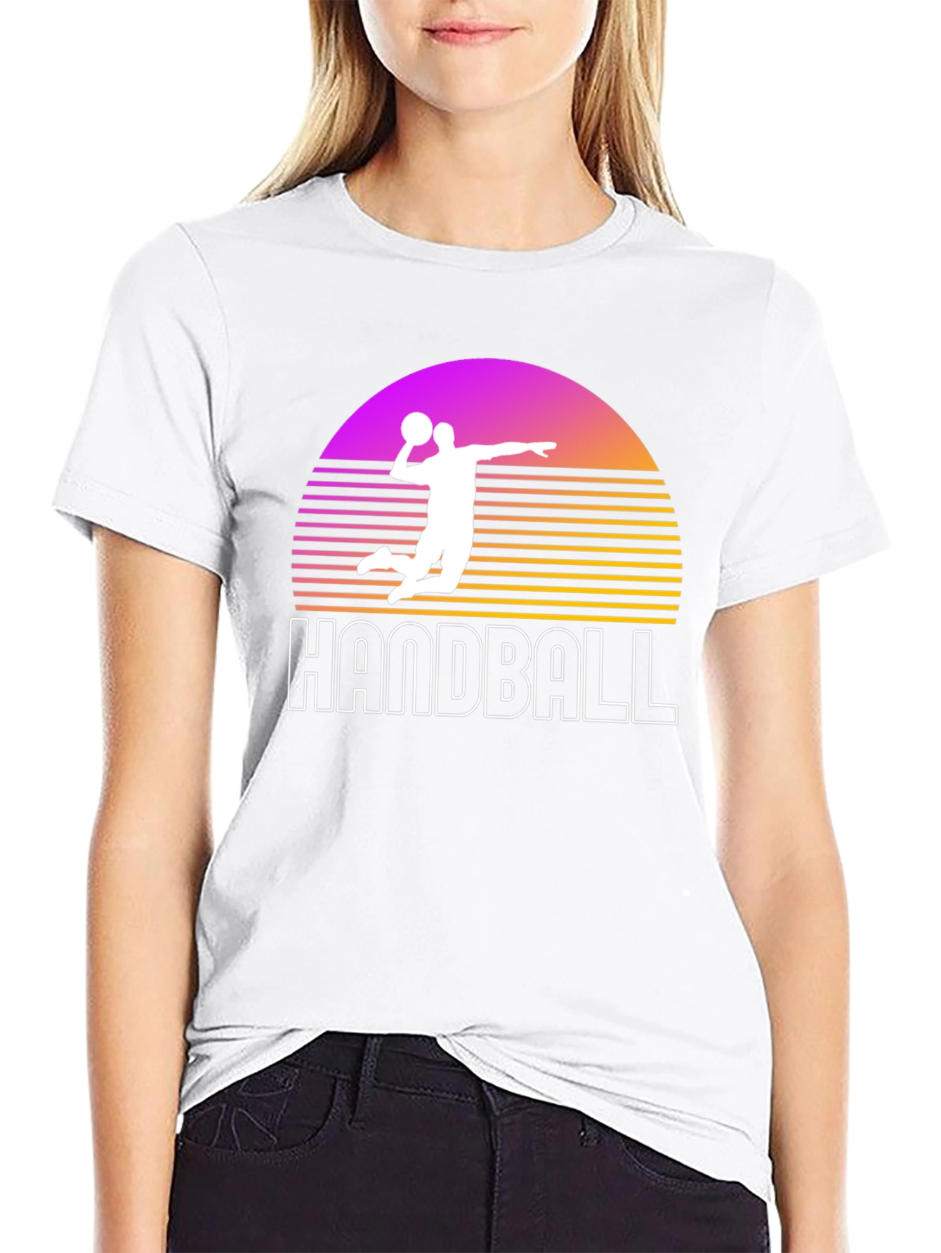 Handball Sunset Graphic T-Shirt