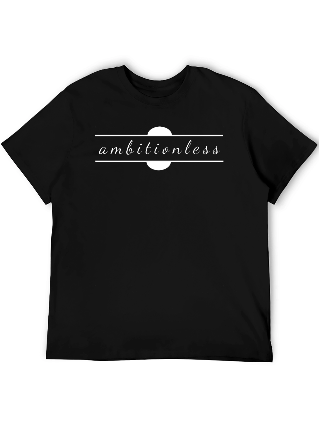 Ambitionless Graphic Tee - Black Casual Shirt