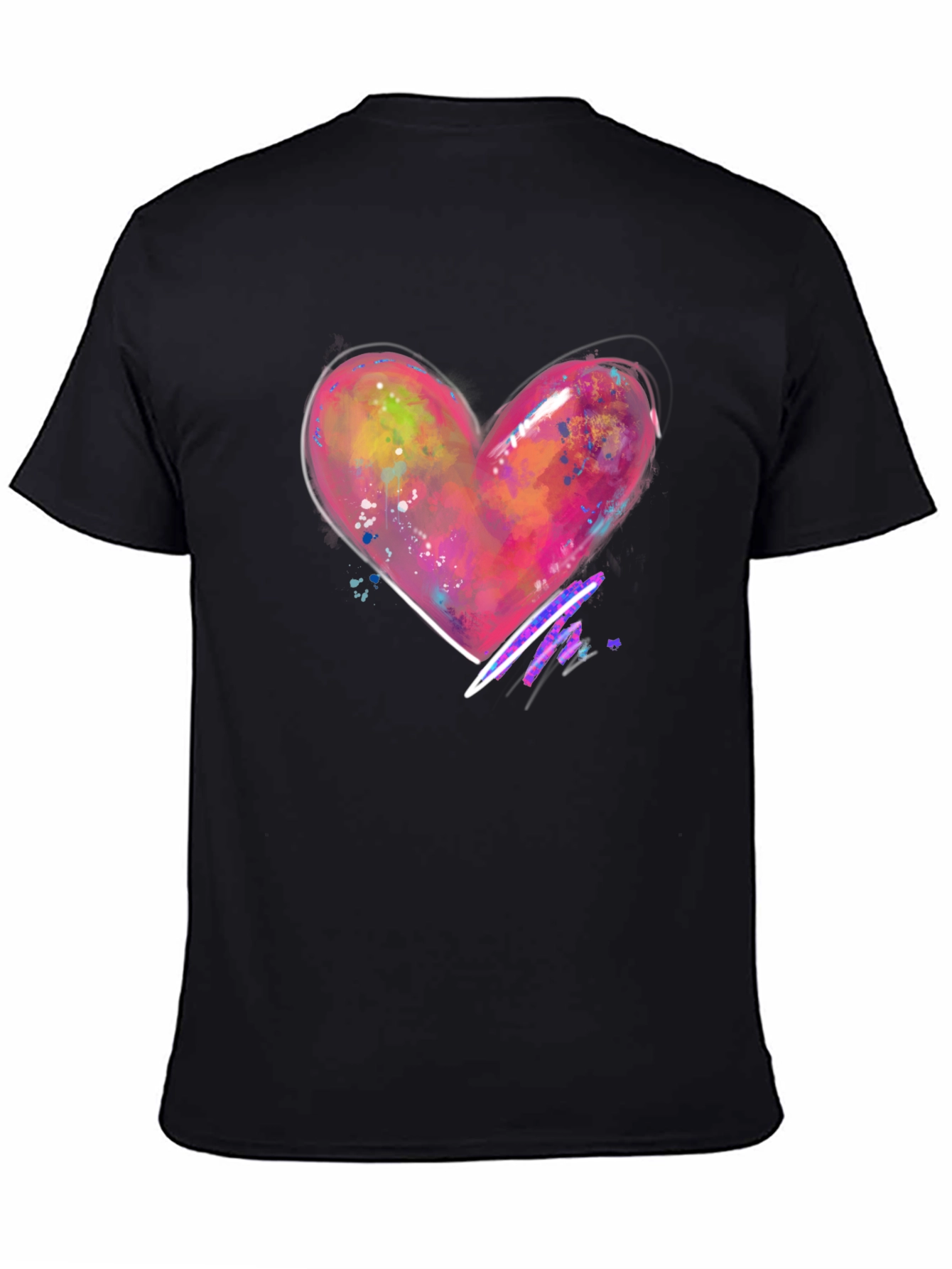 Heart Graphic Black T-Shirt