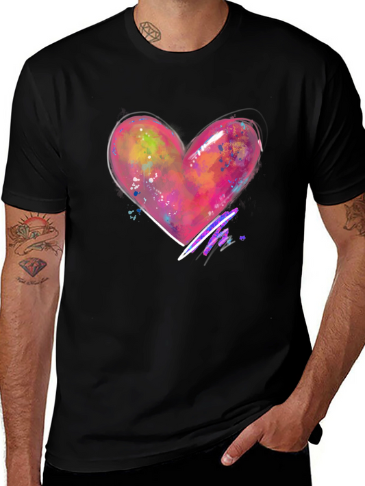 Heart Graphic Black T-Shirt