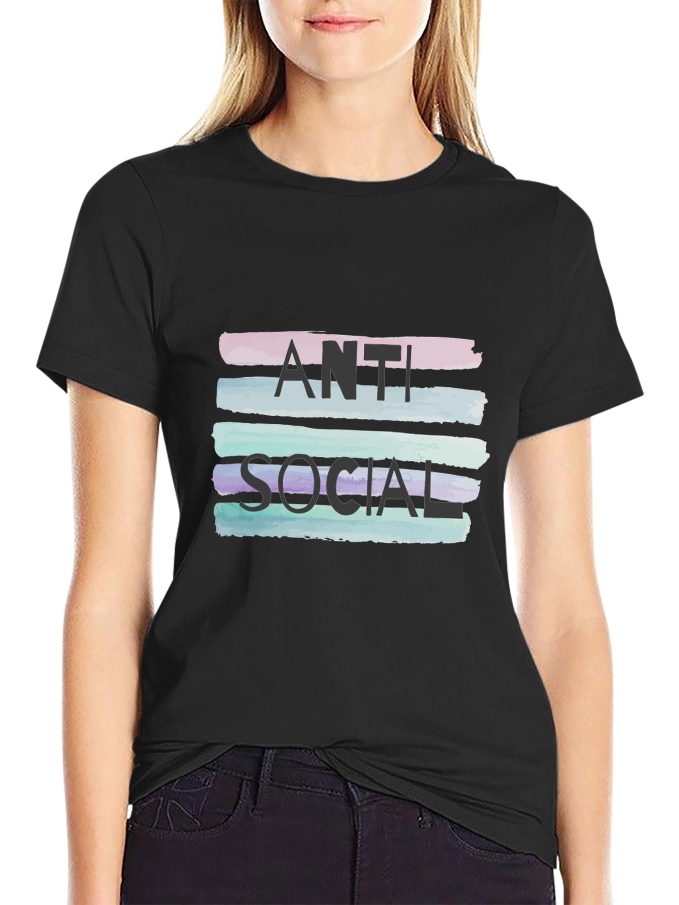 Anti Social Graphic Tee - Stylish Statement Shirt