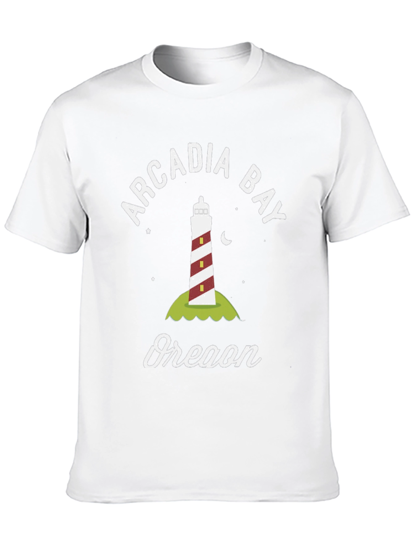 Arcadia Bay Oregon Lighthouse Graphic T-Shirt