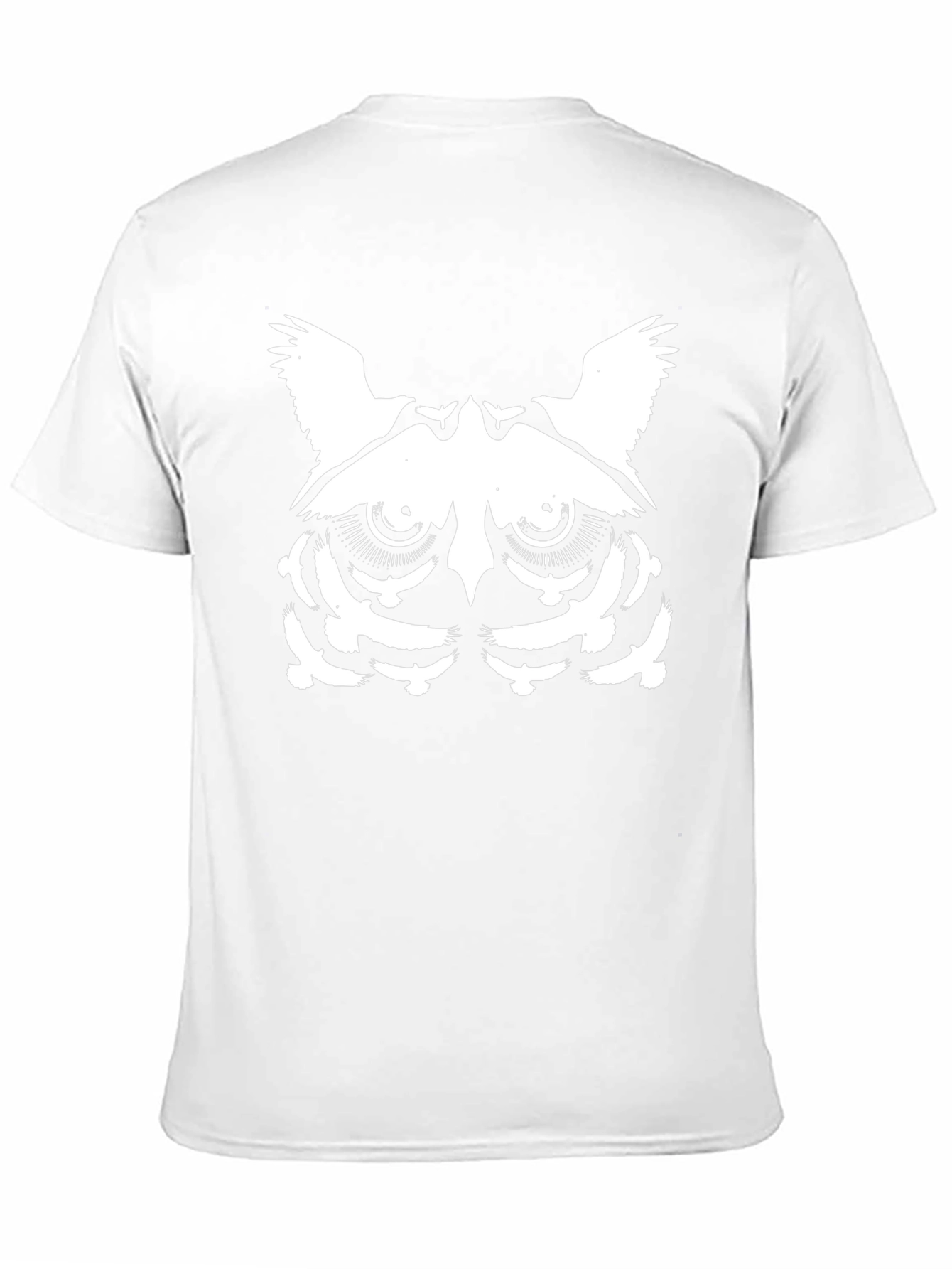 Abstract Owl Graphic T-Shirt - Mens Black Tee