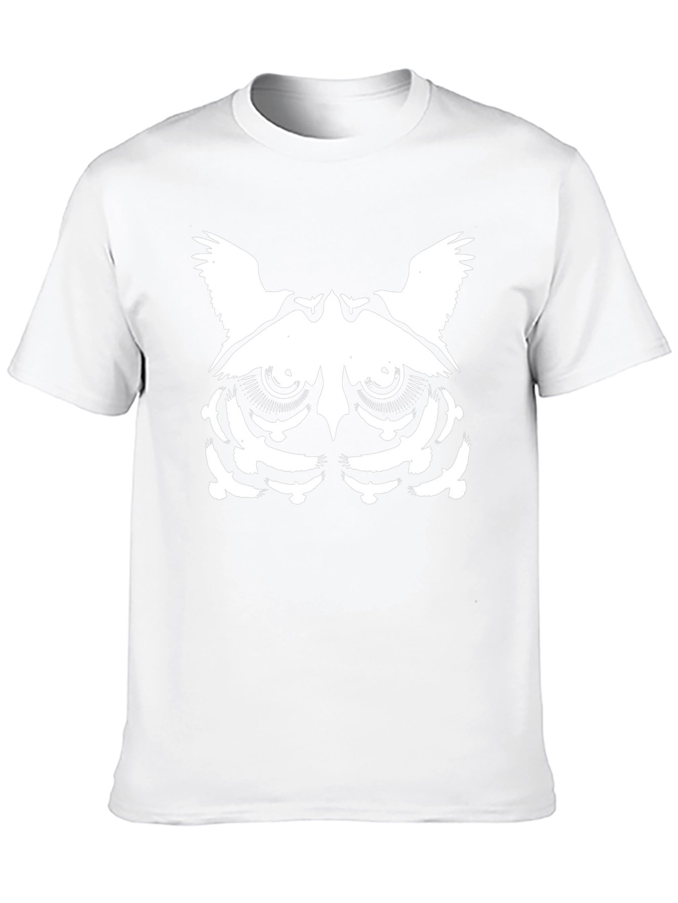 Abstract Owl Graphic T-Shirt - Mens Black Tee