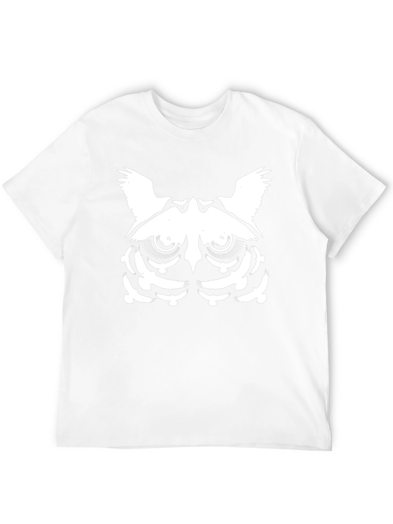 Abstract Owl Graphic T-Shirt - Mens Black Tee