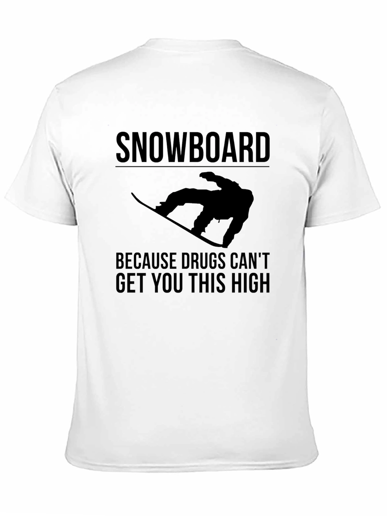 Snowboard High Black Graphic Tee