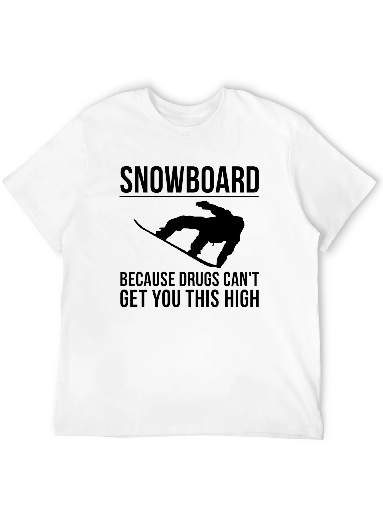Snowboard High Black Graphic Tee