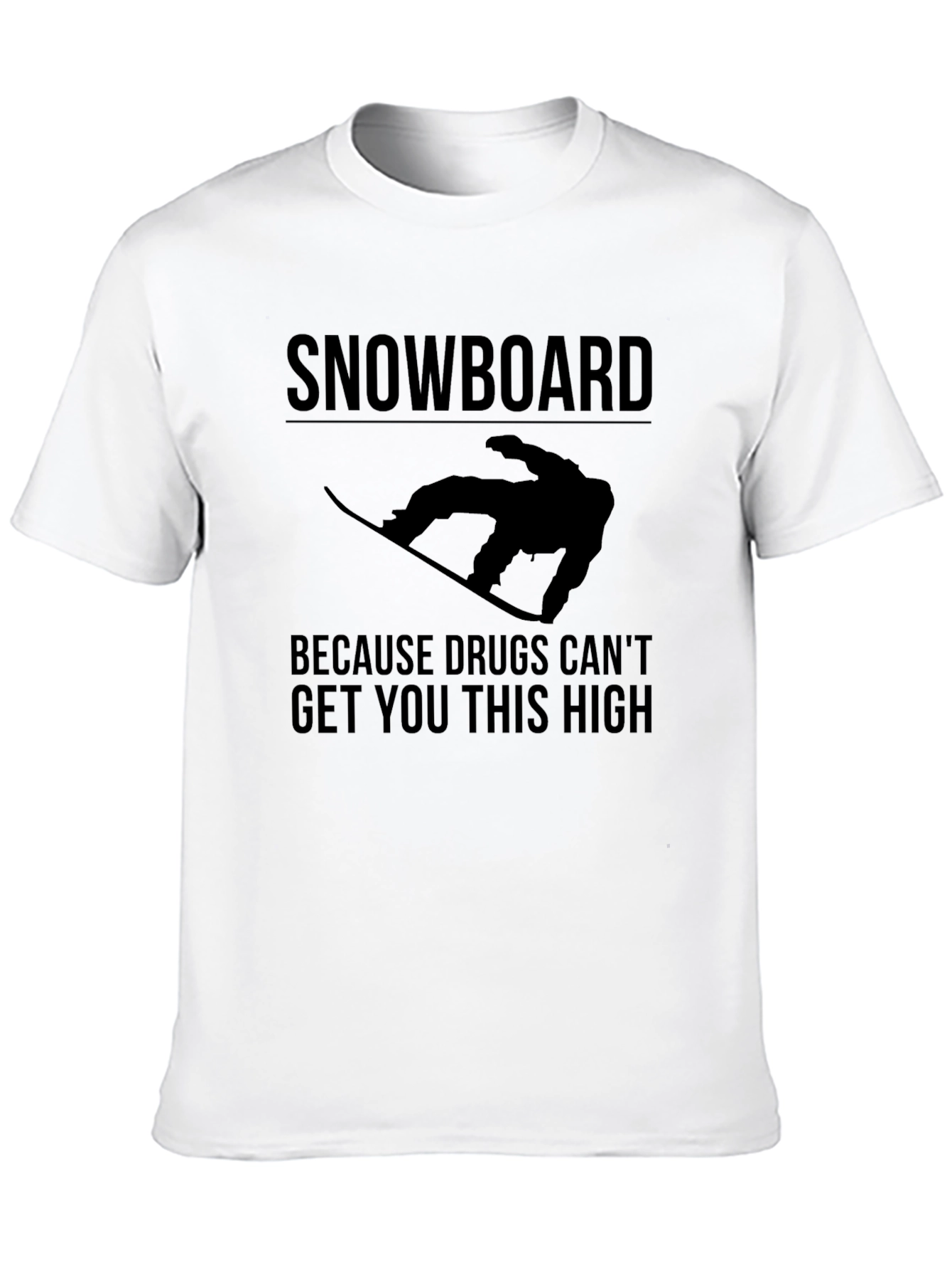 Snowboard High Black Graphic Tee