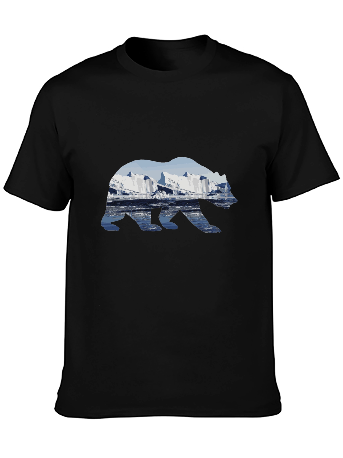 Arctic Bear Graphic T-Shirt - Black