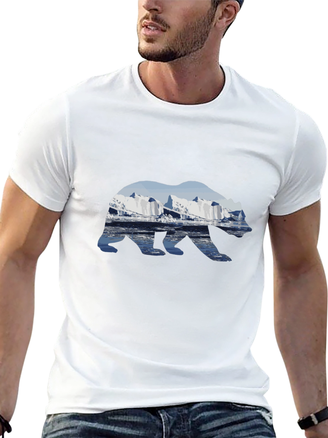 Arctic Bear Graphic T-Shirt - Black