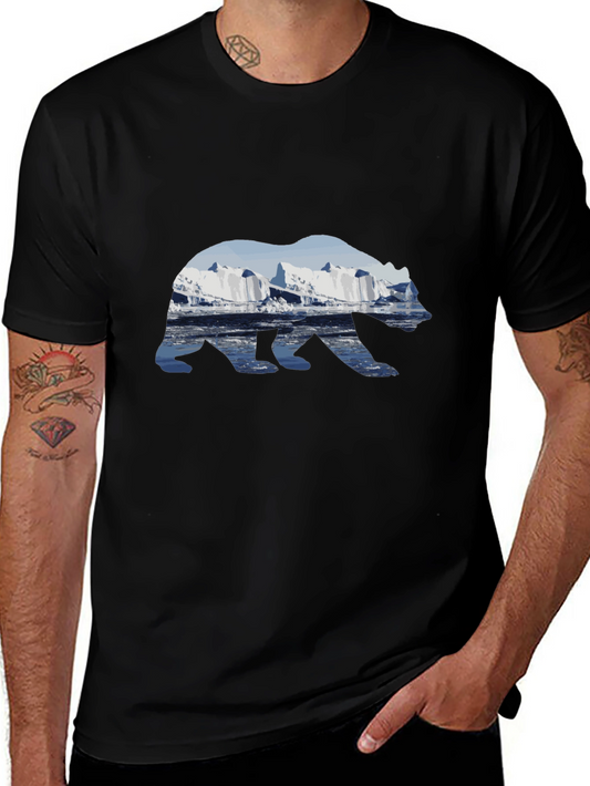 Arctic Bear Graphic T-Shirt - Black