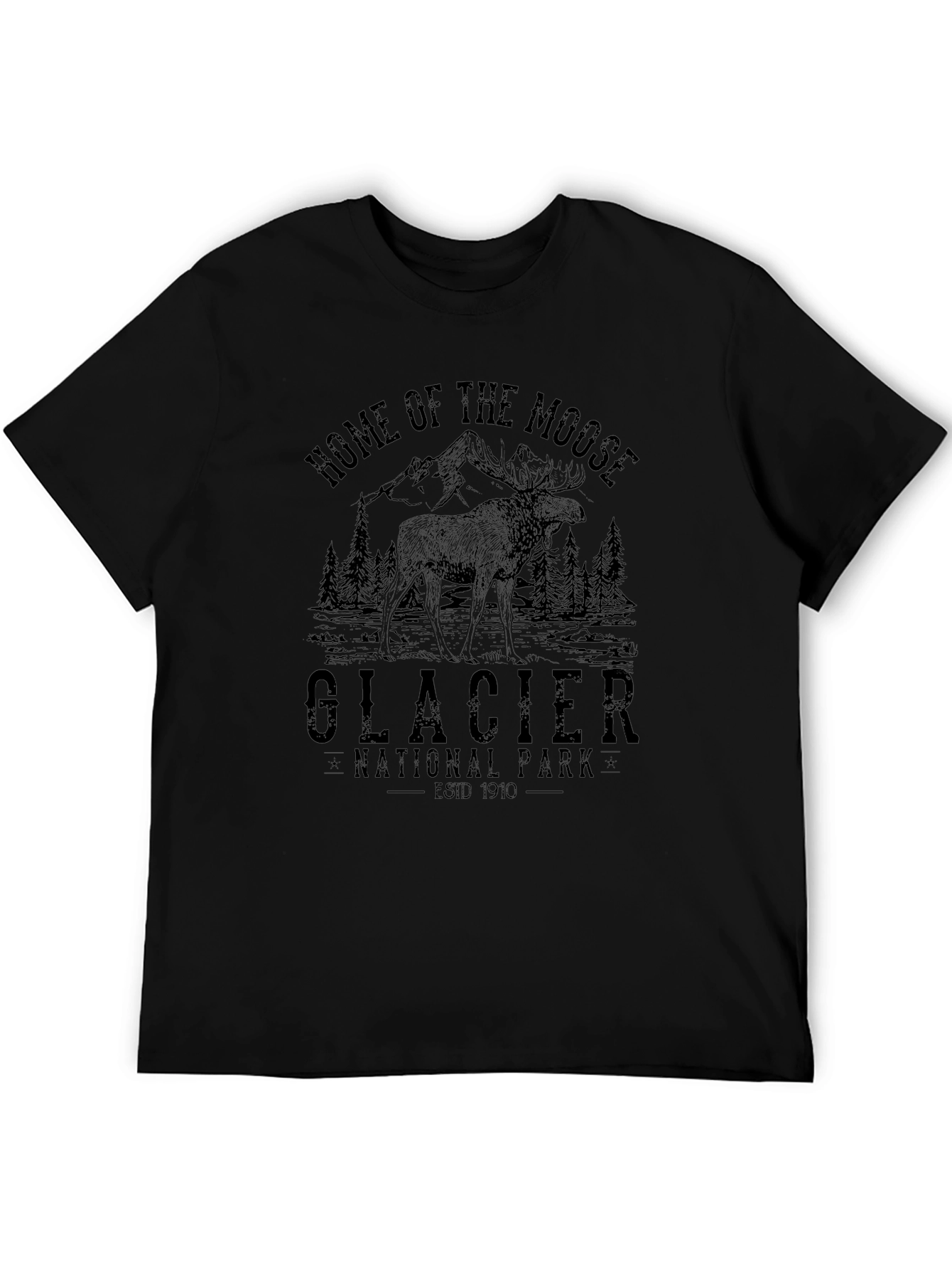 Glacier National Park Moose Graphic T-Shirt