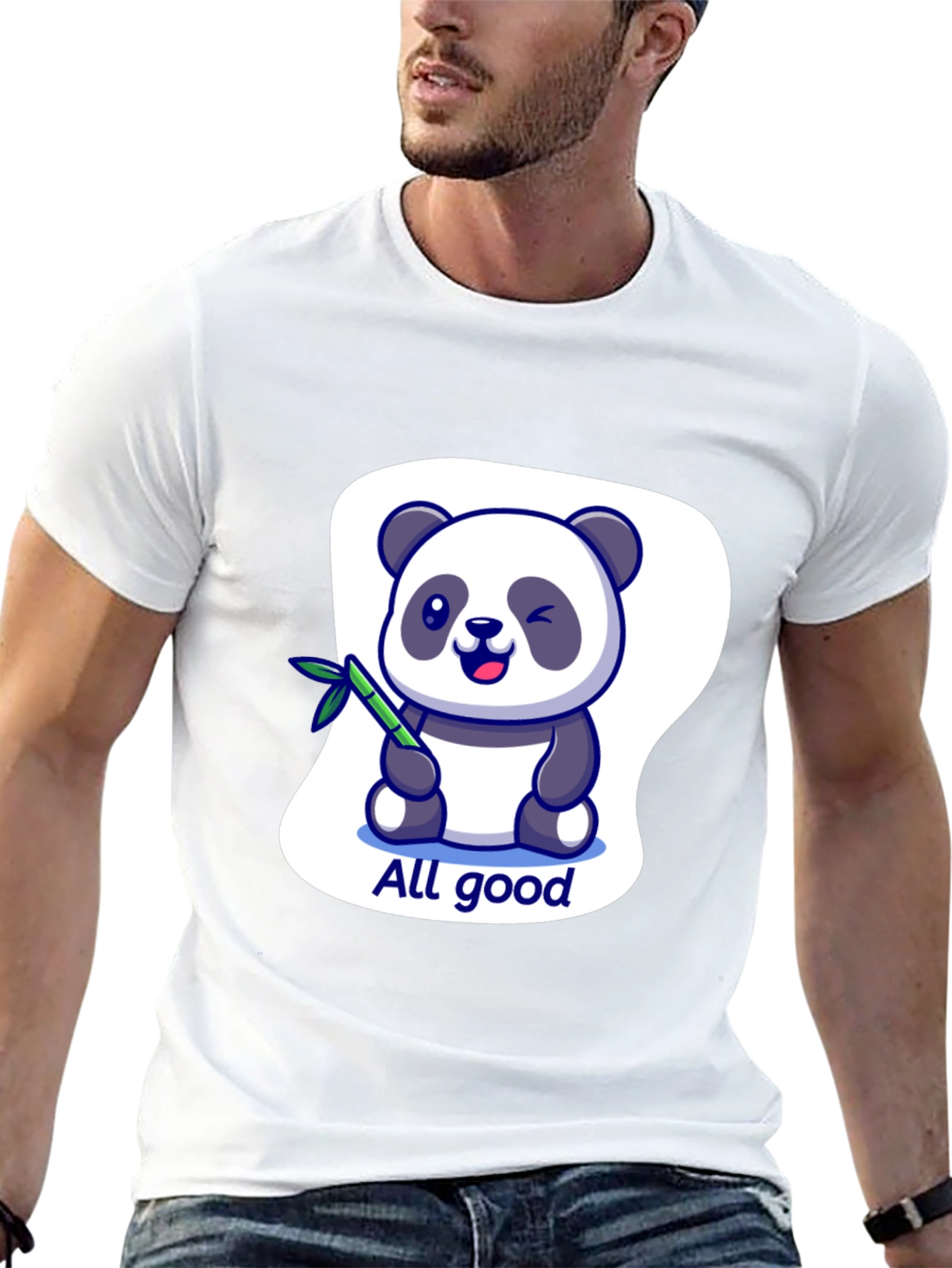 All Good Panda Graphic T-Shirt