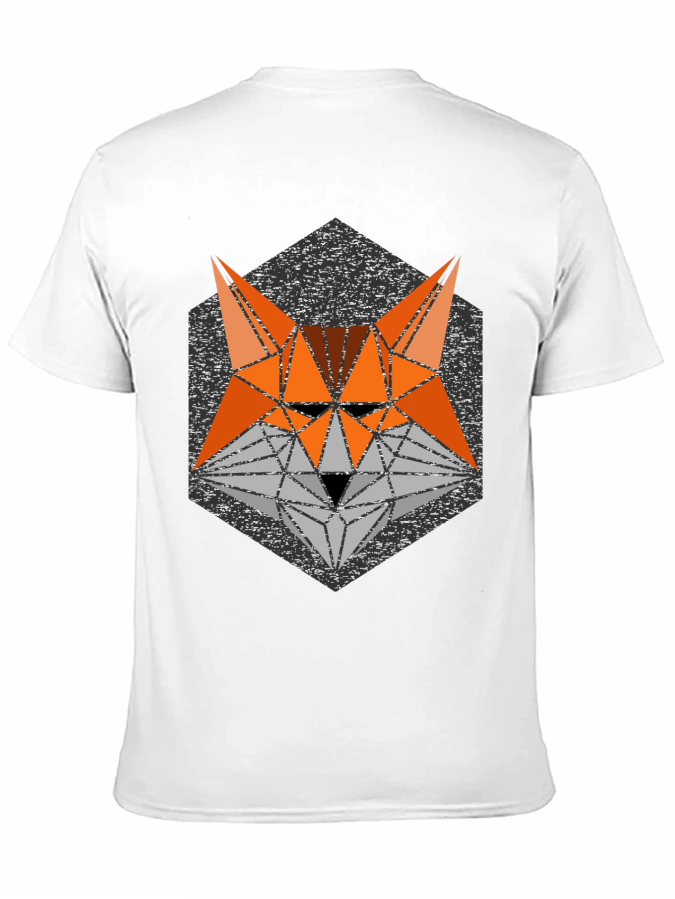 Geometric Fox Graphic T-Shirt - Modern Animal Print Tee