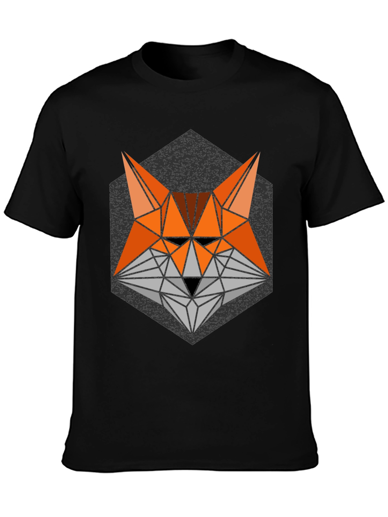 Geometric Fox Graphic T-Shirt - Modern Animal Print Tee