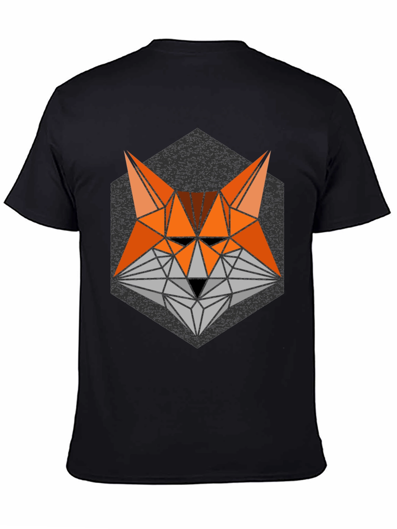 Geometric Fox Graphic T-Shirt - Modern Animal Print Tee