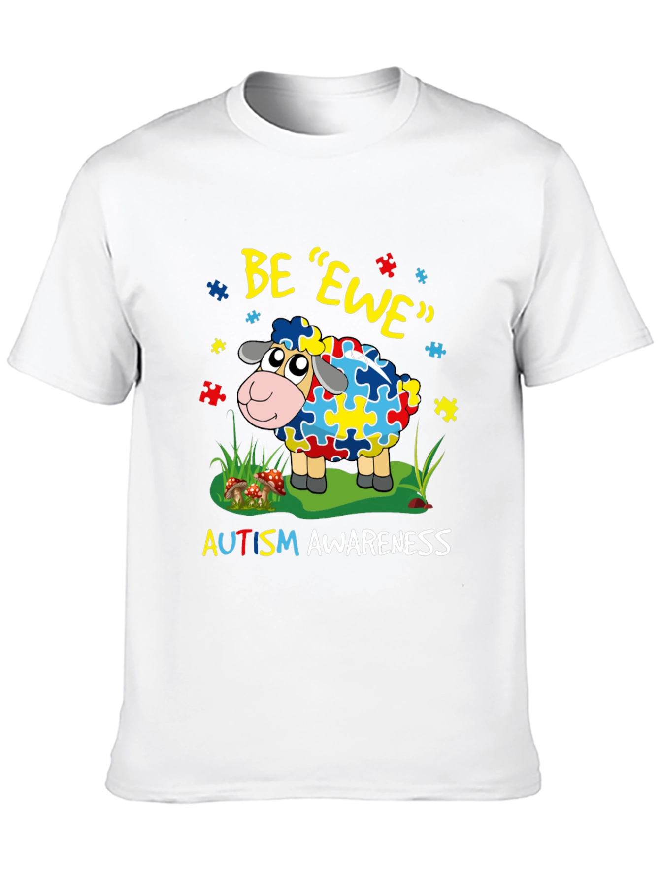 Autism Awareness Puzzle Sheep T-Shirt