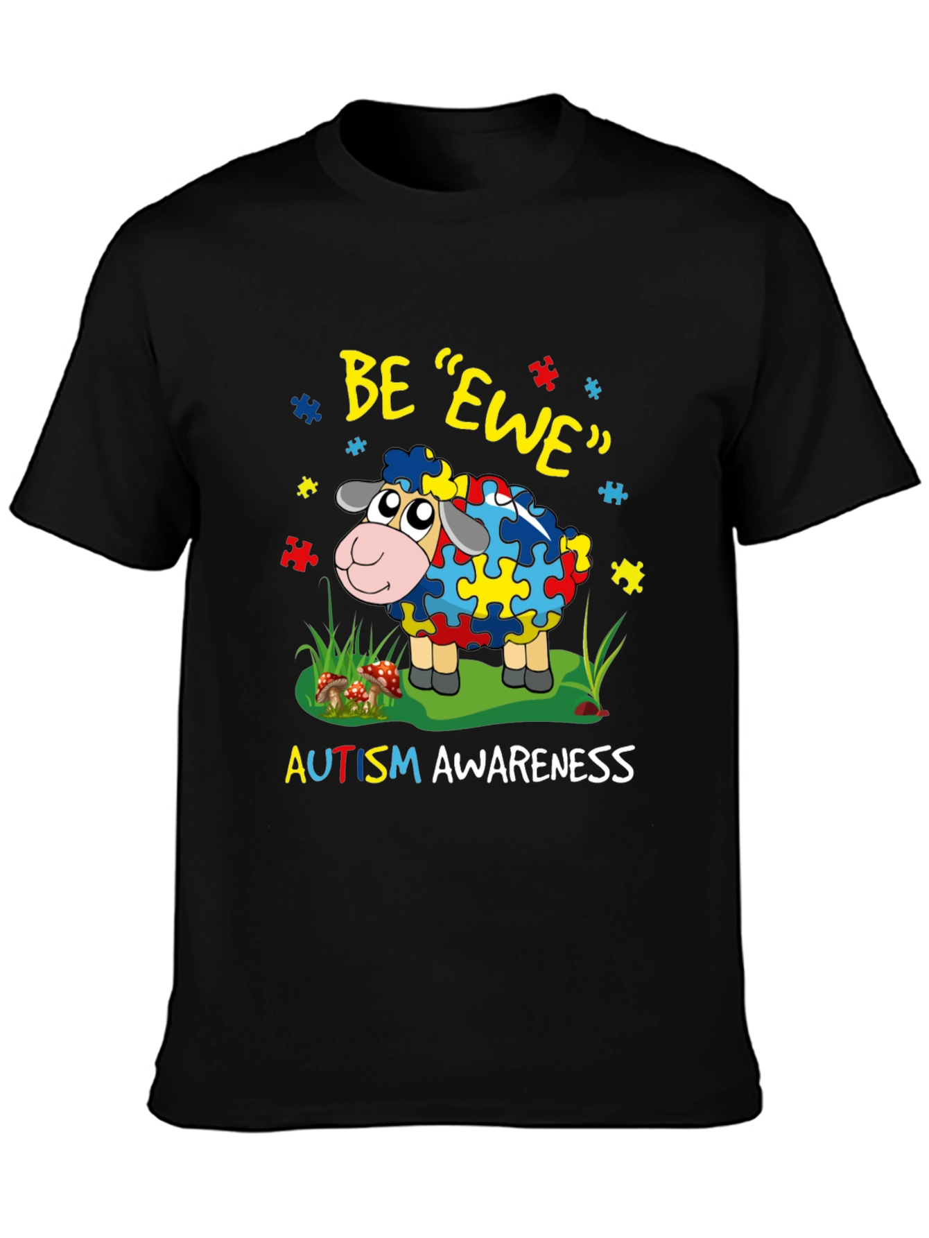 Autism Awareness Puzzle Sheep T-Shirt