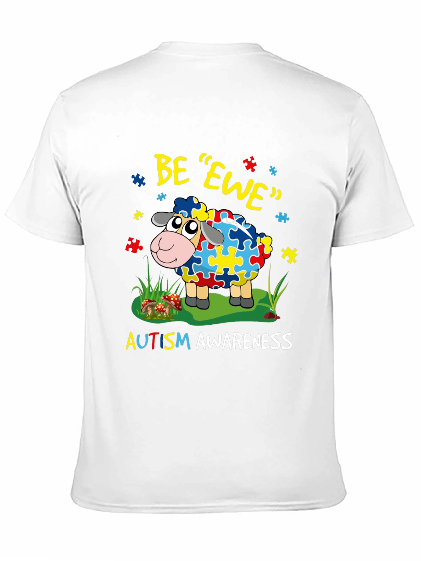 Autism Awareness Puzzle Sheep T-Shirt