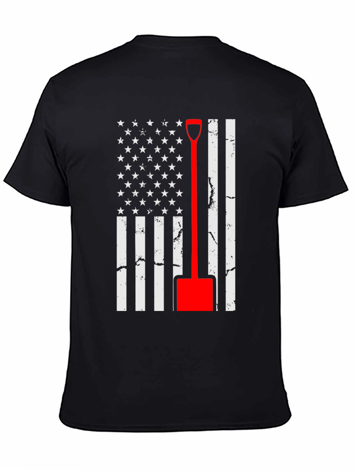 American Flag Shovel T-Shirt