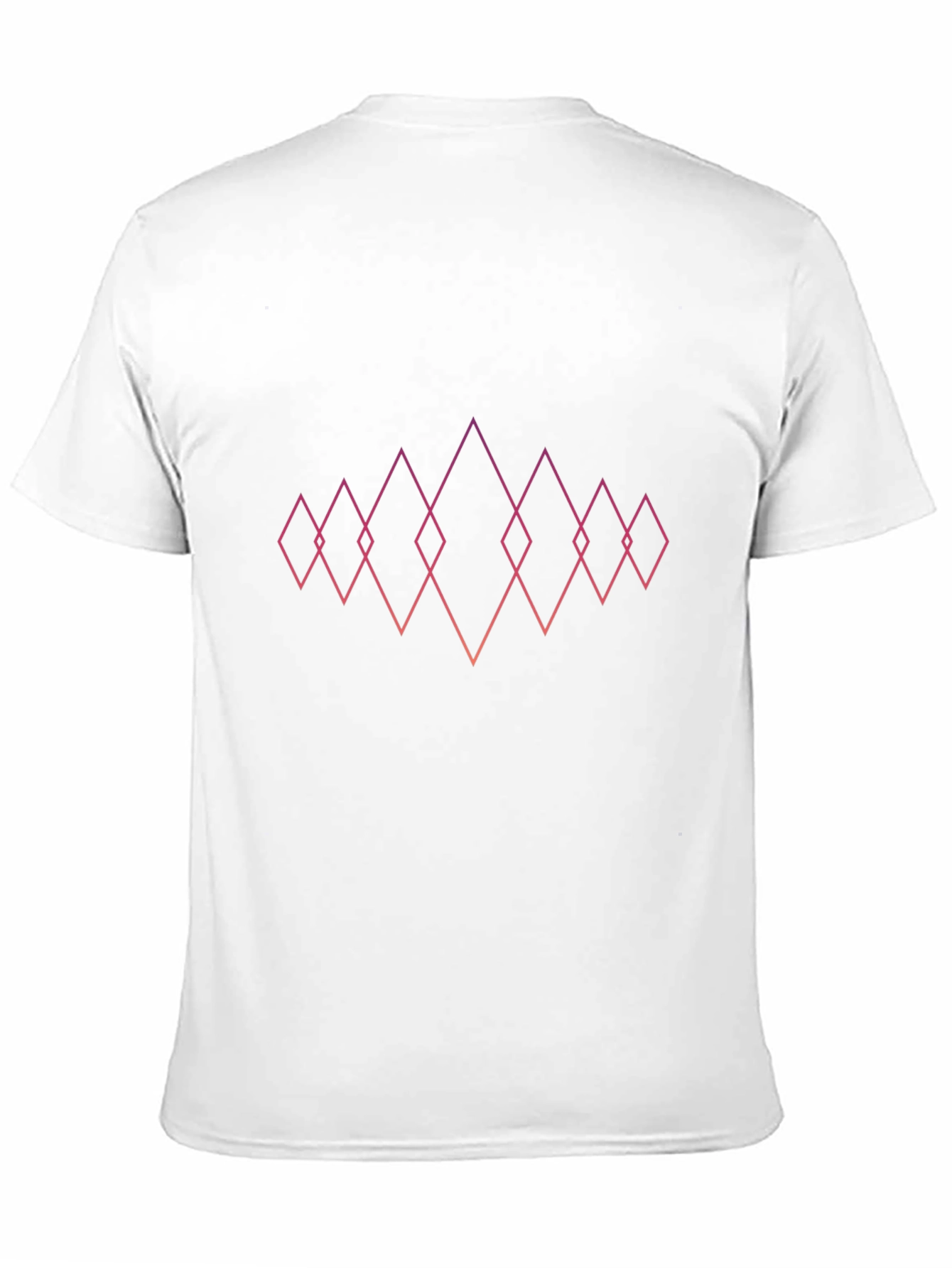 Geometric Diamond Design Black T-Shirt