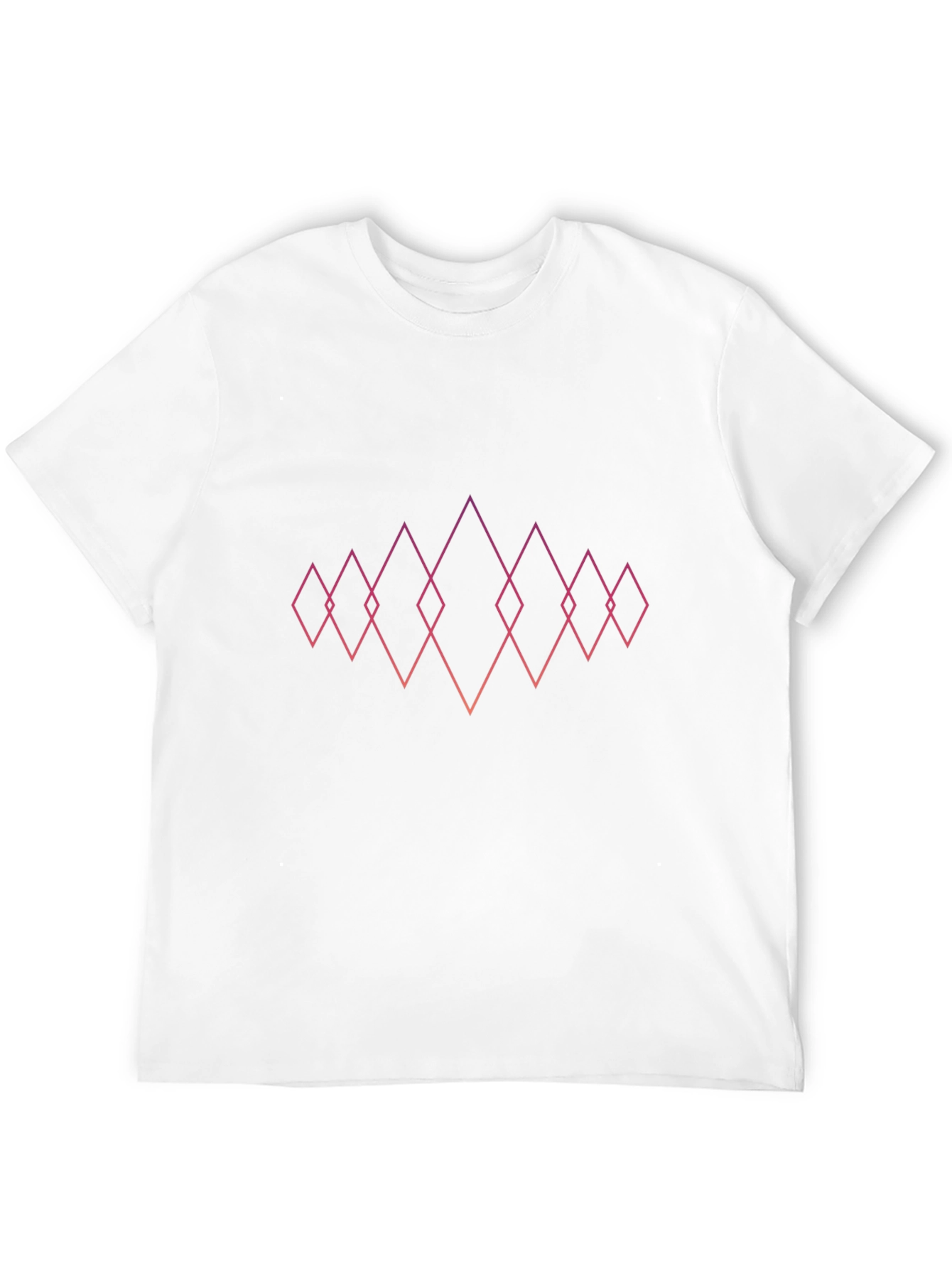 Geometric Diamond Design Black T-Shirt