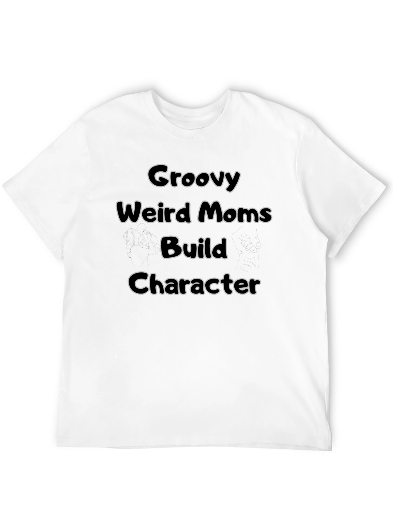 Groovy Weird Moms Build Character Black T-Shirt