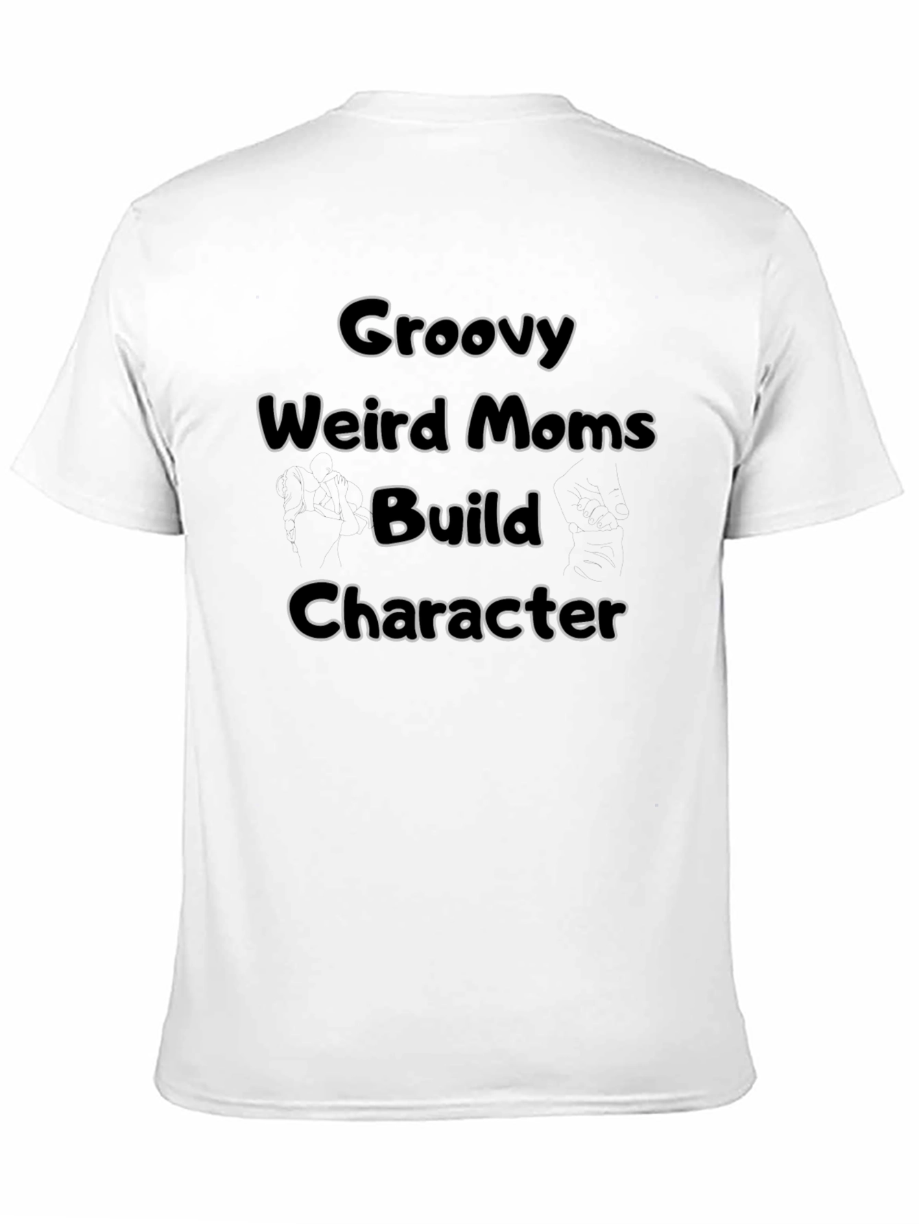 Groovy Weird Moms Build Character Black T-Shirt