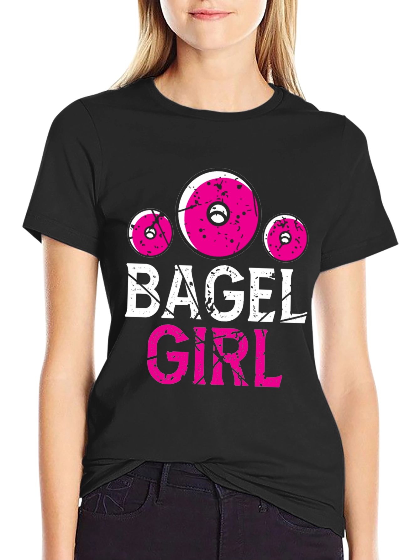 Bagel Girl Graphic Tee - Black