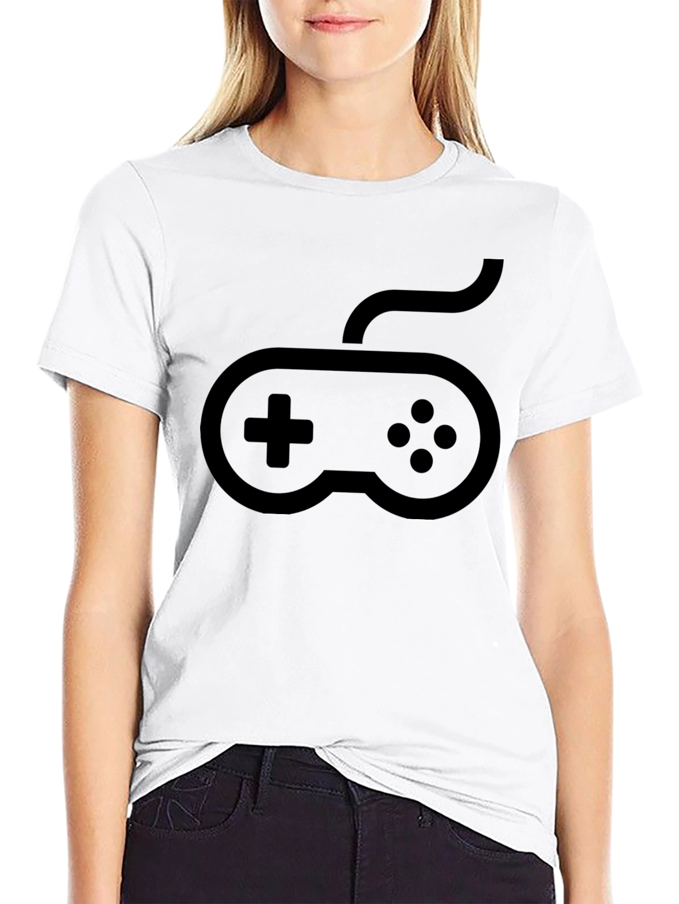 Gamer Graphic Tee - Console Controller Design - Black