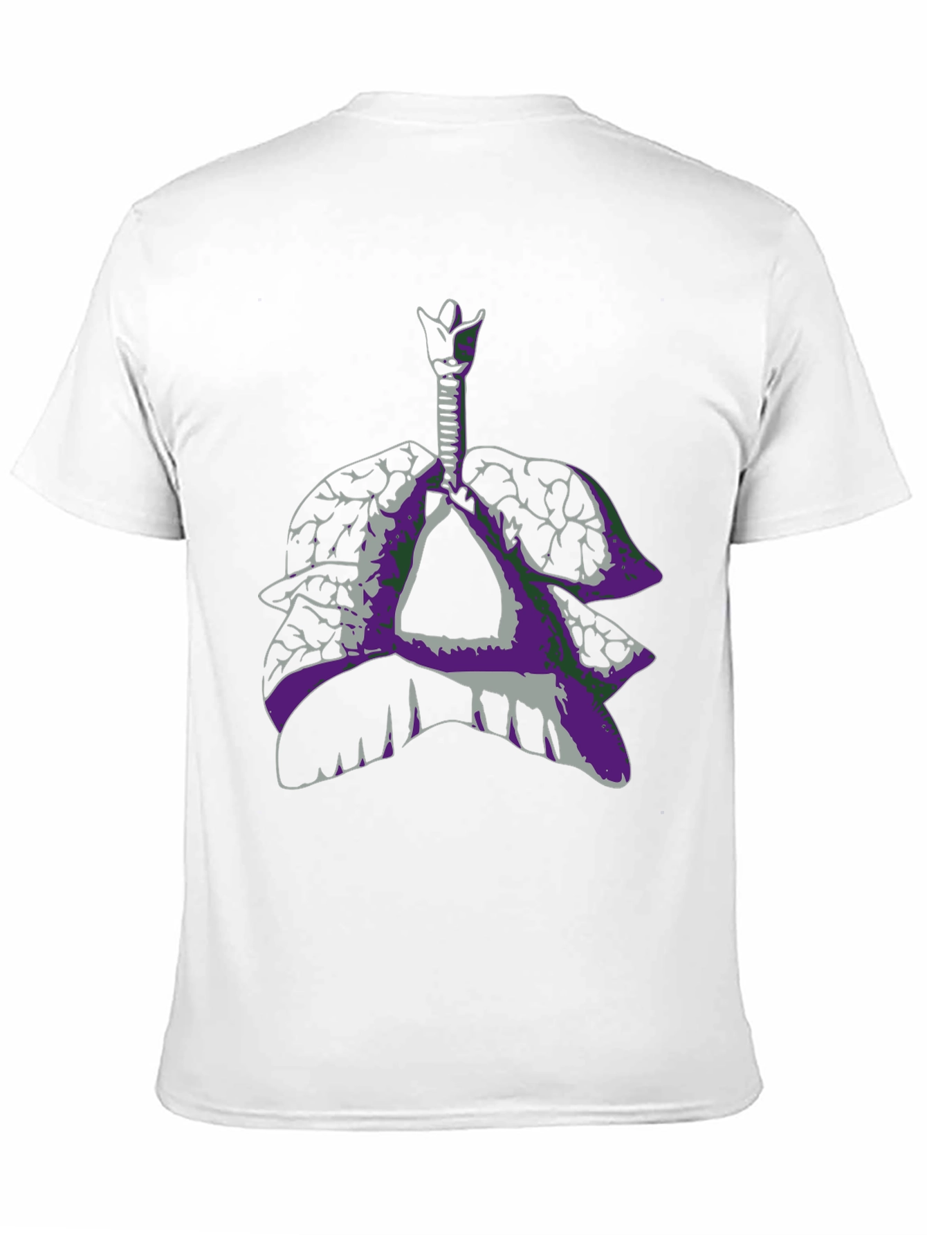Anatomical Lungs Graphic Tee - Unique Design Black