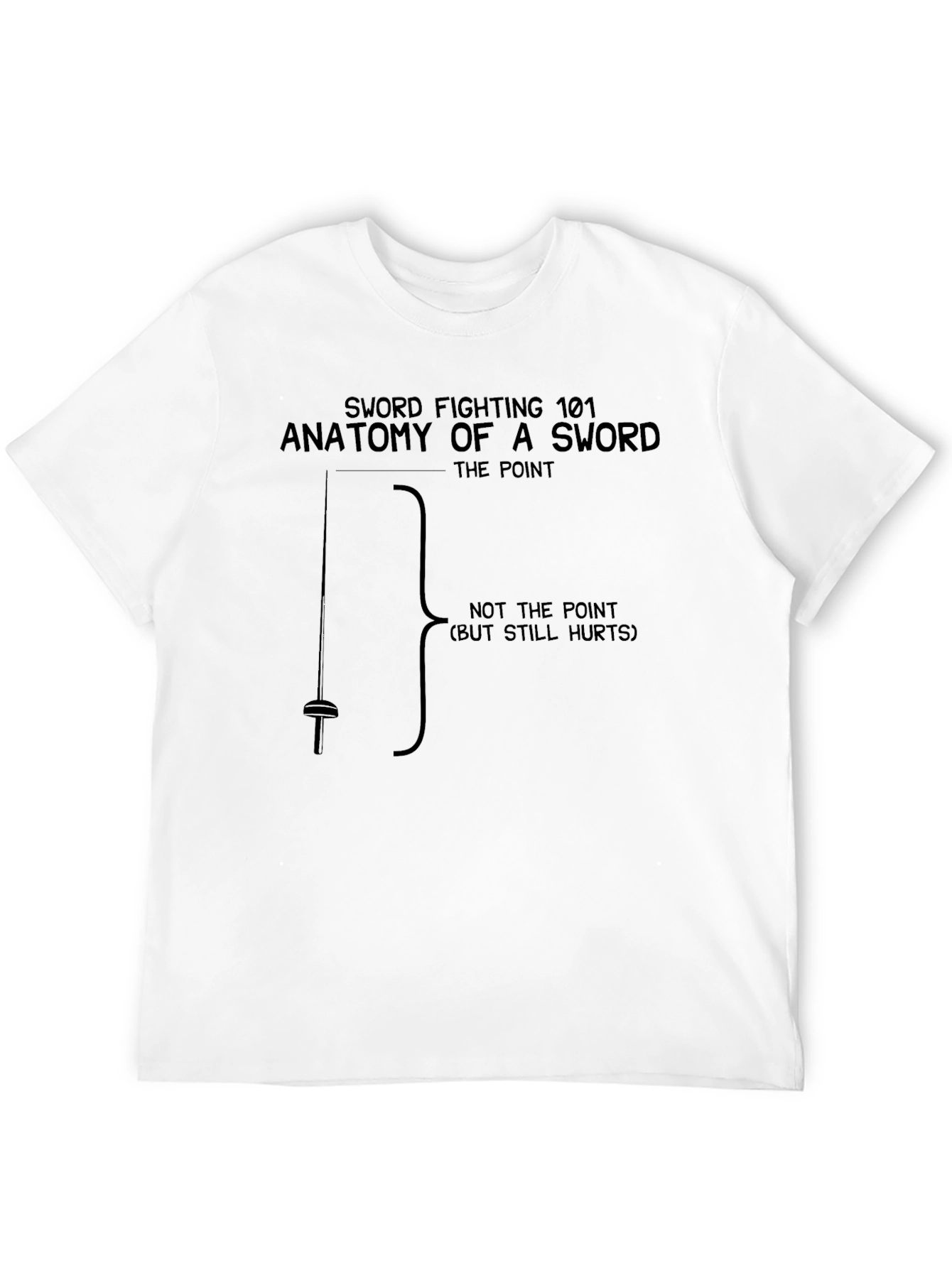 Anatomy of a Sword T-Shirt Funny Fencing Tee