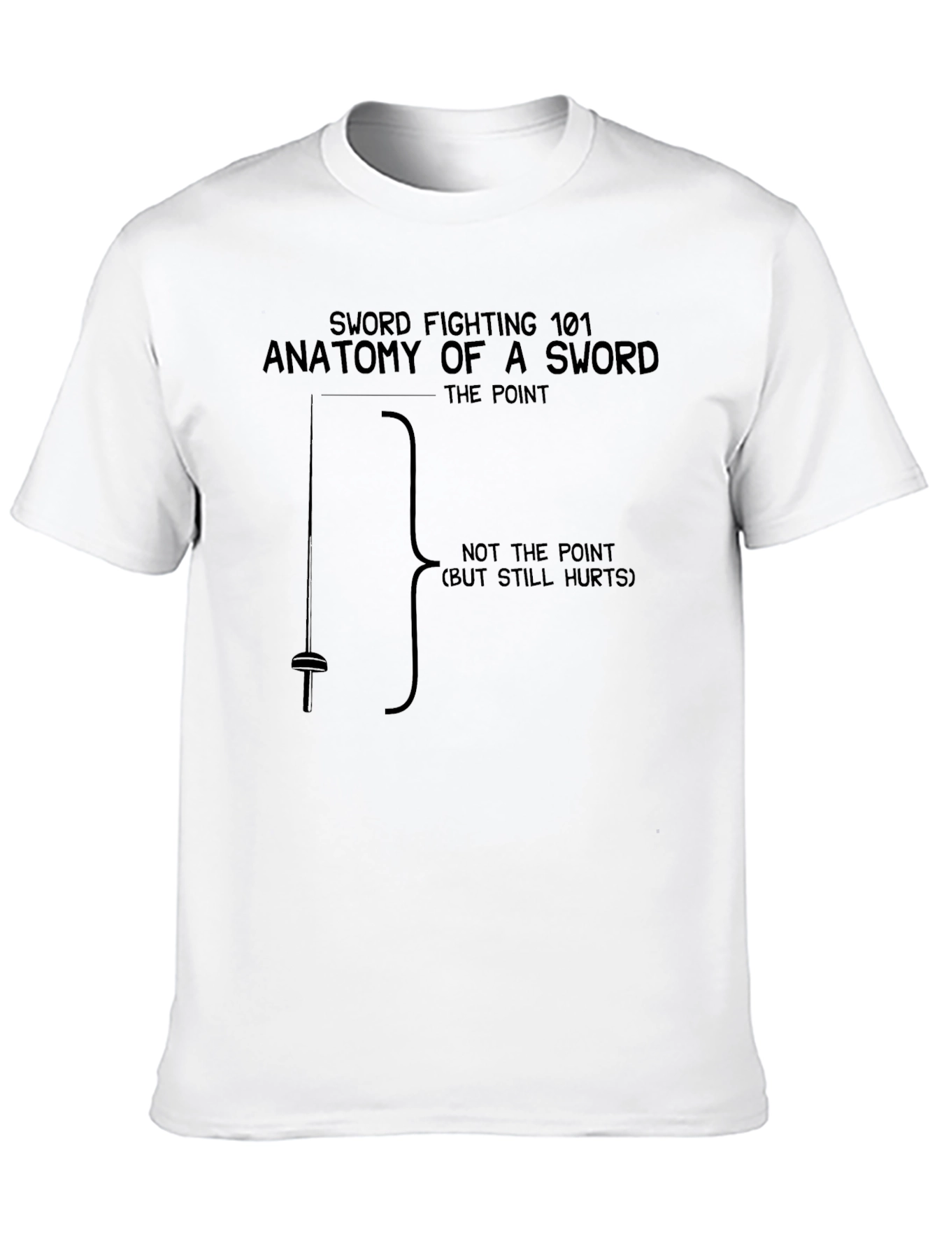 Anatomy of a Sword T-Shirt Funny Fencing Tee