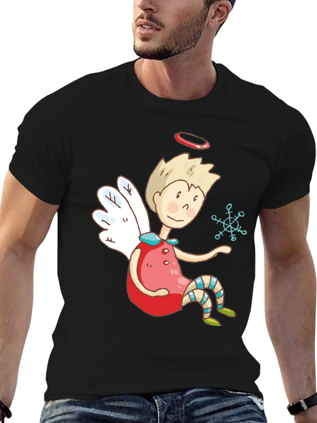 Angel with Snowflake Graphic Tee