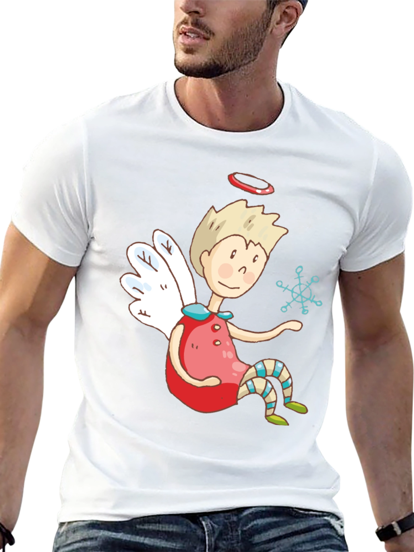 Angel with Snowflake Graphic Tee