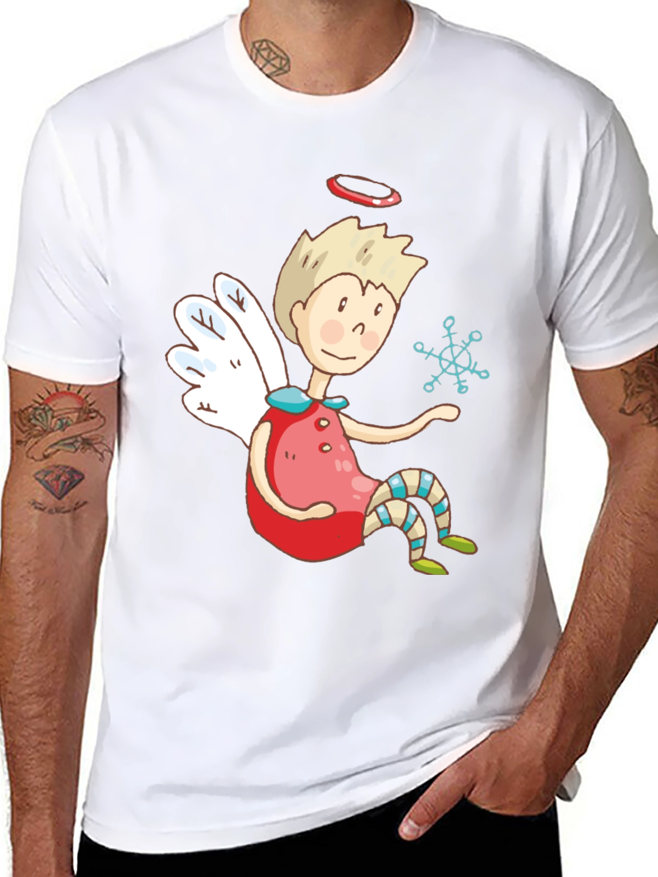 Angel with Snowflake Graphic Tee