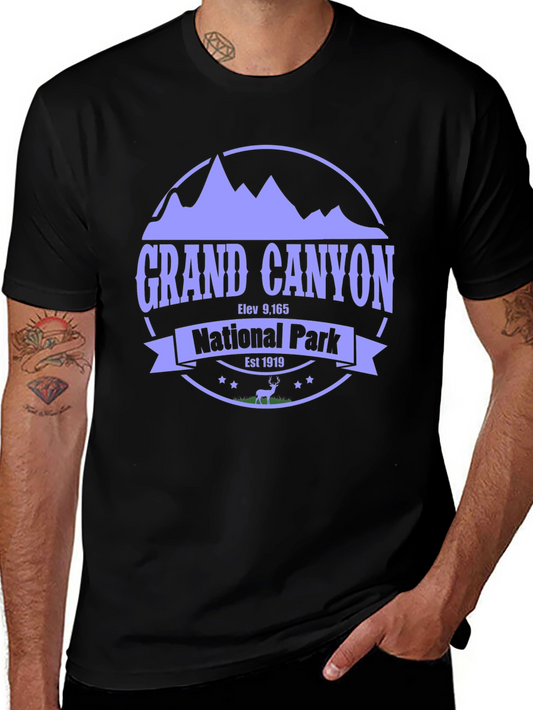 Grand Canyon National Park Tee - Black Cotton Graphic T-Shirt
