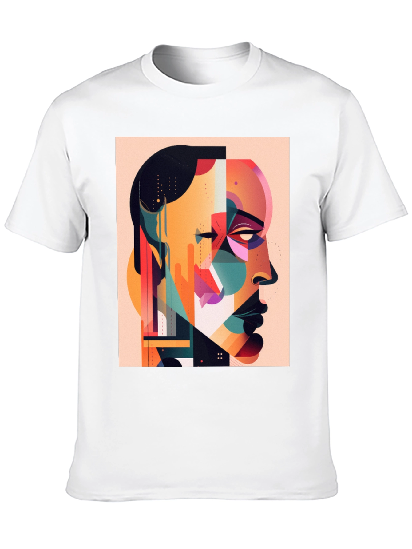 Abstract Art Print Black T-Shirt - Modern Graphic Tee